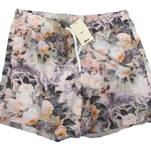 BATHER  Men's Swim Trunks Size L – Floral Lined Shorts in Pink/Multi